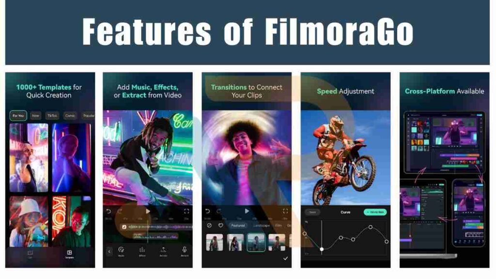 Image show features of FilmoraGo