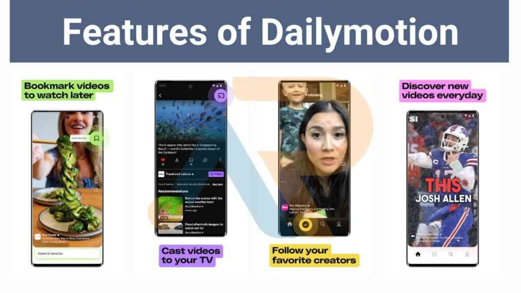 Features of dailymotion app