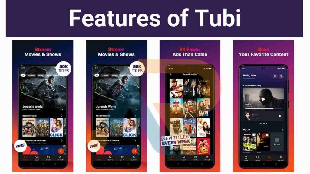 features of Tubi app