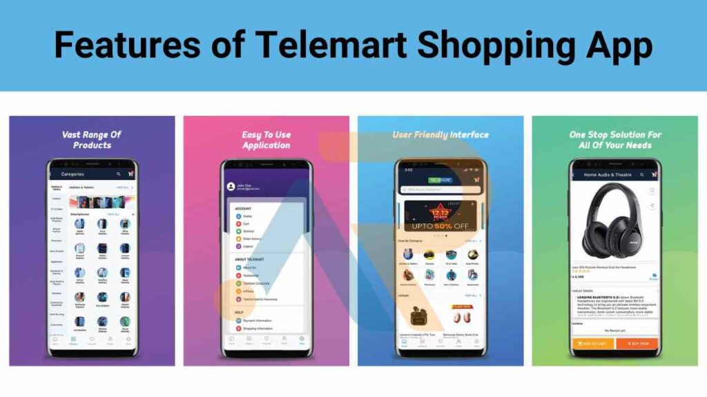 Telemart shopping app features