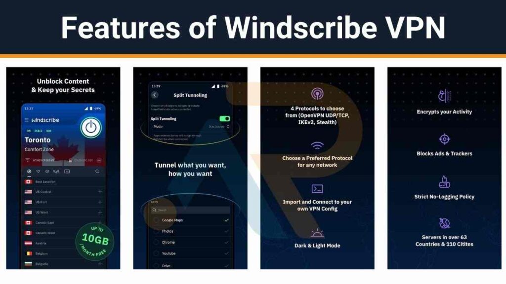 Features of Windscribe VPN